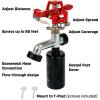 imageChapin 4984 TPost Impact Sprinkler 360 Degree Automatic Impact Sprinkler for Small Gardens and Lawns Up to 85ft Coverage Area Red