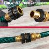 imageChapin 69465 34 Inch Garden Hose QuickConnect Fittings Male and Female 2Piece Assembly Heavy Duty Set of 4Male4pack
