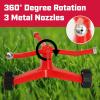 imageChapin Wheeled Impact Sprinkler 360 Automatic Up to 85 ft Coverage Red3Arm Rotary Sprinkler