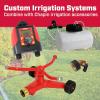imageChapin Wheeled Impact Sprinkler 360 Automatic Up to 85 ft Coverage Red3Arm Rotary Sprinkler