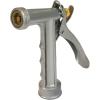 imageChapin 4603 Cast Metal Garden Hose Spray Nozzle with Rear Trigger Grip Threaded Connection Fits Standard Garden Hose for Gardening Landscaping Watering and Outdoor Jobs Silver