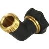 imageChapin 69475 Gooseneck Hose Coupling for Lawn ampamp Garden Sprinklers Zinc and Brass Threaded Connection Rubber Washer Black1Pack