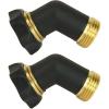 imageChapin 69475 Gooseneck Hose Coupling for Lawn ampamp Garden Sprinklers Zinc and Brass Threaded Connection Rubber Washer Black2Pack