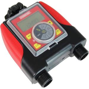 imageChapin 41004 Mechanical Water Timer Up to 120 Minutes of Watering for Lawn and Gardens Fits Standard Garden Hoses RedGrayDual Zone Timer with Digital Display