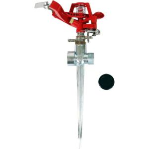 imageChapin 4991 Spike Impact Sprinkler 360 Degree Automatic Impact Sprinkler with Yard Spike for Gardens and Lawns Up to 85 ft Coverage Area Lawn Sprinkler Yards and Garden Watering Red