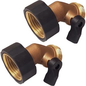 imageChapin 69450 Gooseneck Shut Off Hose Coupling Heavy Duty Brass Valve Garden Hose Connector Set of 22pack