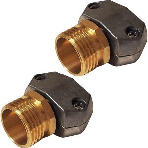 imageChapin 69455 Male HeavyDuty Hose Mender Coupling Fits 58 Inch and 34 Inch Garden Hose Repair Fitting Set of 2Male2pack