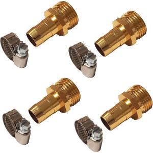imageChapin 69470 Female Garden Hose Repair Connector with Clamps Hose Mender Fittings Set of 4Male4pack