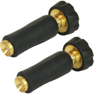 imageChapin 69472 High Pressure 35inch Brass Twist Hose Nozzle HeavyDuty Adjustable Garden Hose Nozzle Gardening Watering and Irrigation Outdoor Cleaning Black2Pack