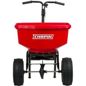 imageChapin International 8304C 100pound Contractor Turf Broadcast Spreader 1Pack BlackRed