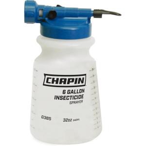 imageChapin Made in USA G385 32 Ounce Insecticide Hose End Sprayer Sprays 6 Gallons Fan Spray Nozzle Translucent White32ounce