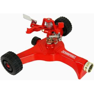 imageChapin Wheeled Impact Sprinkler 360 Automatic Up to 85 ft Coverage Red360 Degree Sprinkler