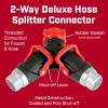 imageChapin 69480 Deluxe Hose Splitter Hose Connection Fits Standard Garden Hoses Metal and Plastic Construction with ShutOff Valves LeakFree Dual Water Flow for Landscaping and Outdoor Use
