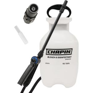 imageChapin 20075 Disinfectant Bleach Sprayer 1 Gallon Made in The USA Adjustable Cone Nozzle Compatible with Bleach Solutions and Fungicides Translucent White1Gallon