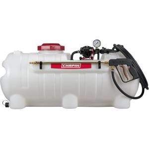 imageChapin 97500E Made in The USA 25 Gallon Deluxe Dripless ATVUTV 12 Volt Mounted Spot Sprayer with 5 Inch Wide Mouth High Performing 12 V Diaphragm Pump and Filtration System Translucent WhitePUMPSPRAYER