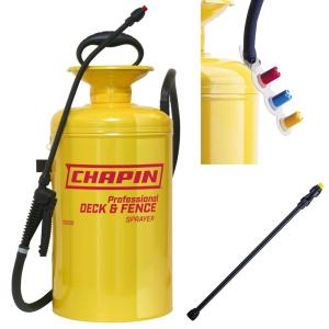 imageChapin 30600 2Gallon Professional TriPoxy Steel Deck Sprayer for Deck Cleaners and Transparent Stains and Sealers 2Gallon 1 SprayerPackage